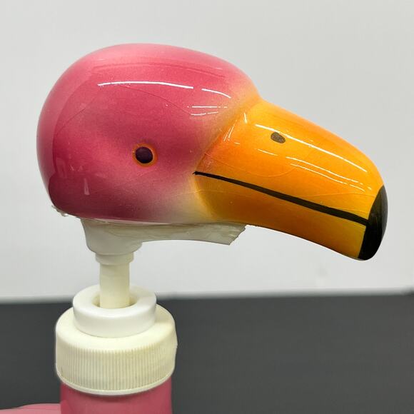 Vintage Pink Flamingo Ceramic Novelty Pump Soap Lotion Dispenser 9.5" - Picture 3 of 11